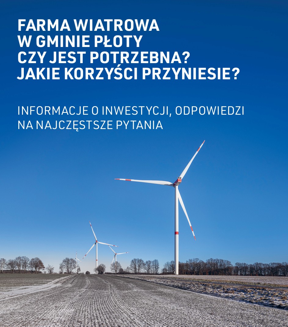 Farma wiatrowa w zimowej scenerii